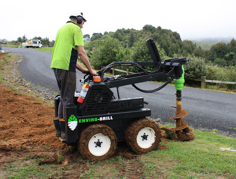 Enviro Drill Services Kanga With Drill For Retaining Wall Posts